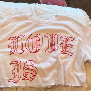 Urban outfitters love is love crop top